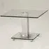 Ankaria Square Lamp Table - Clear, Chrome