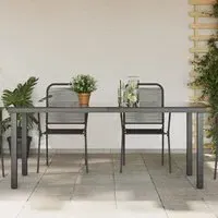 Ankeny Large Garden Dining Table - Black, Glass