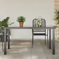Ankeny Medium Garden Dining Table - Black, Glass