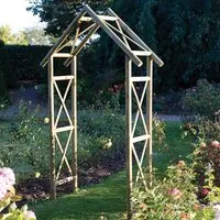 Annan Garden Apex Arch - Natural, Wood alternate view