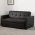 Annecy Sofa Bed - Black, Faux Leather