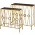 Annie Rectangular Glass Set of 2 Console Tables - Gold, Glass
