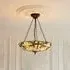 Anqing 2 Light Glass Pendant Ceiling Light - Satin Black