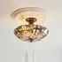Anqing 2 Light Glass Semi Flush Ceiling Light - Satin Black
