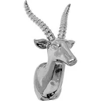 Antelope Bust Wall Mount - Chrome