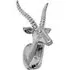 Antelope Bust Wall Mount - Chrome