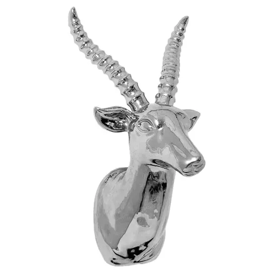 Antelope Bust Wall Mount - Chrome image