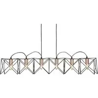 Anthea 6 Light Pendant Light - Black, Copper