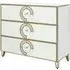 Antibes 3 Drawer Chest - Silver, Mirrored Glass