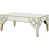 Antibes Coffee Table - Silver, Mirrored Glass
