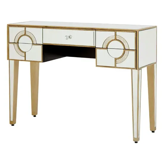 Antibes Console Table - Silver, Mirrored Glass
