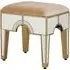 Antibes Mirrored Glass Stool - Champagne