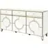 Antibes Sideboard with Storage - Silver, Mirrored Glass