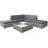 Antioch Corner Garden Lounger Set with Coffee Table - Grey