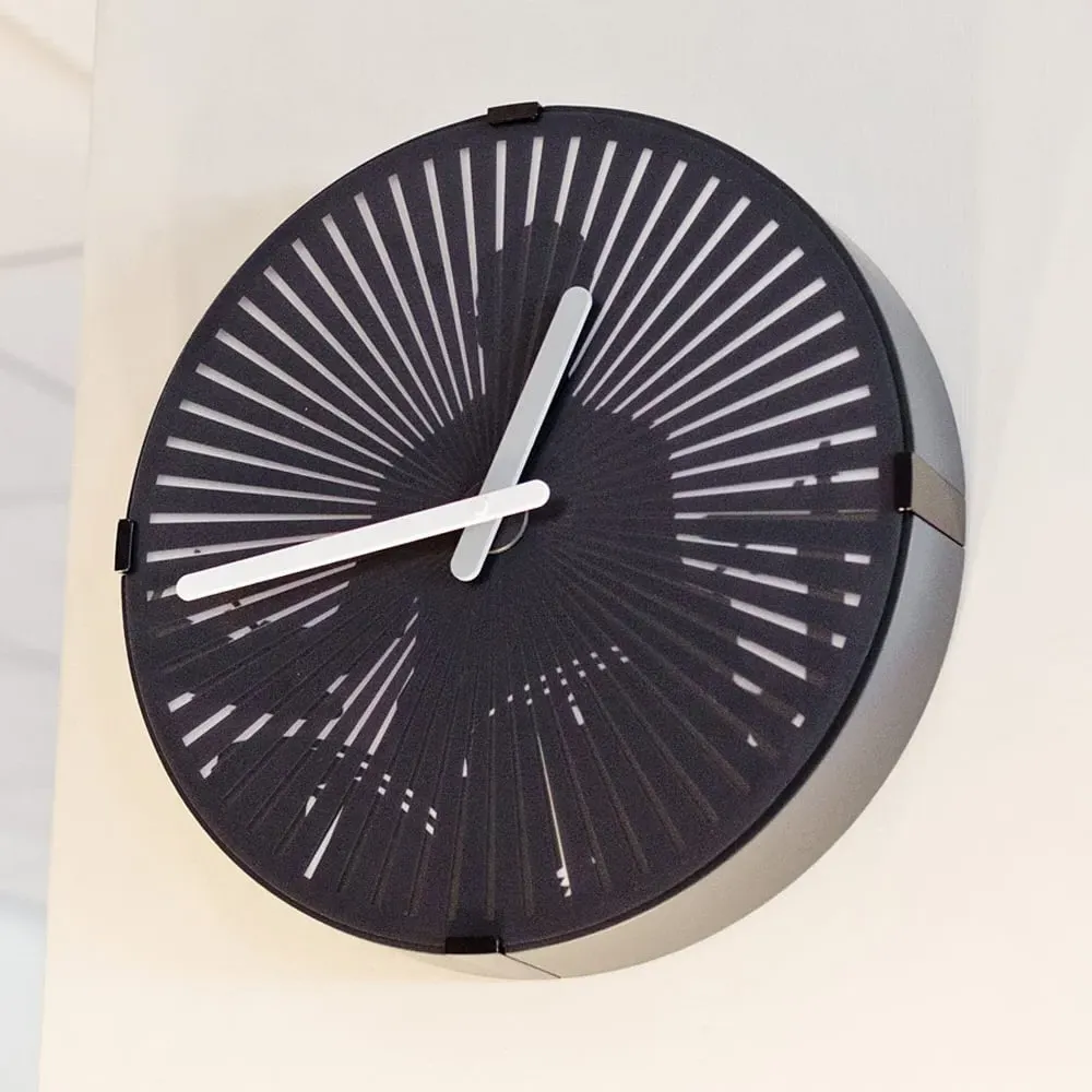 Antioch Drummer Animated Wall Clock - Black, Plastic