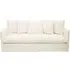 Antipas 3-Seater Sofa with Linear Detailing - Cream, Fabric