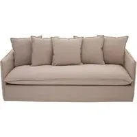 Antipas 3-Seater Sofa with Linear Detailing - Grey, Fabric