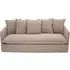 Antipas 3-Seater Sofa with Linear Detailing - Grey, Fabric