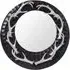 Antlers Round Wall Mirror - Black
