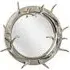 Antlers Round Wall Mirror - Nickel