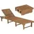 Anya Foldable Sun Lounger - Natural, Acacia Wood