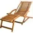 Anya Outdoor Sun Lounger with Footrest - Light Oak