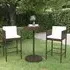 Anya Small Round Bar Table with 2 Avyanna Chairs - Brown, Rattan