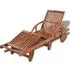 Anya Sun Lounger with Wheels - Natural, Acacia Wood