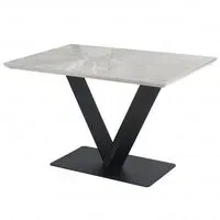 Anzio Rectangular Dining Table - Grey, Ceramic Marble