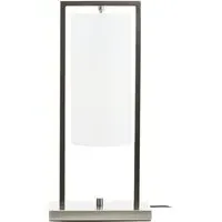 Anzio Table Lamp - White, Satin Nickel