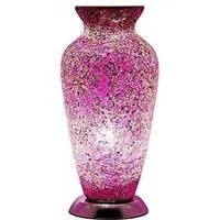 Apollo Mosaic Glass Vase Table Lamp - Pink