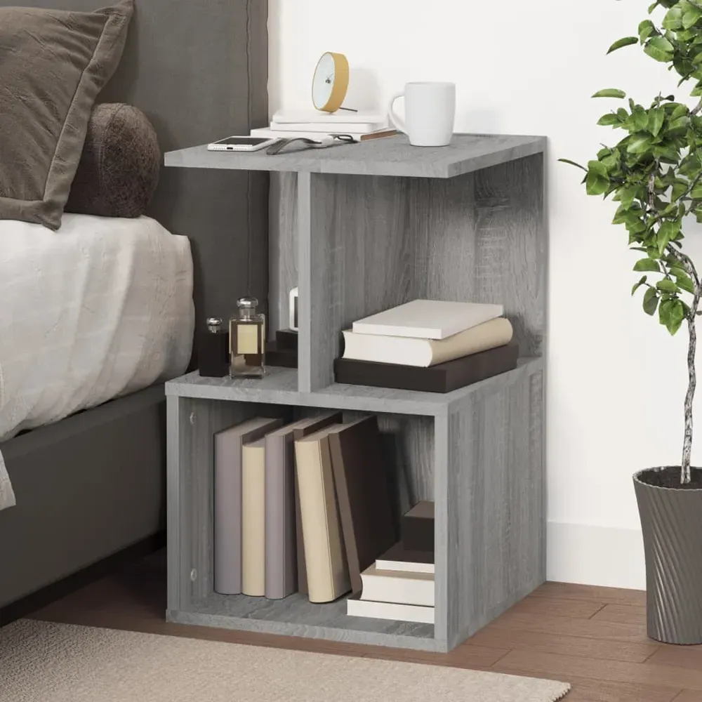 Aponka Bedside Cabinet with 1 Shelf - Grey Sonoma, Engineered Wood product