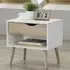 Appleton Bedside Cabinet - White, Oak Effect