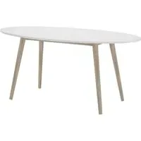 Appleton Dining Table - White, Oak Effect