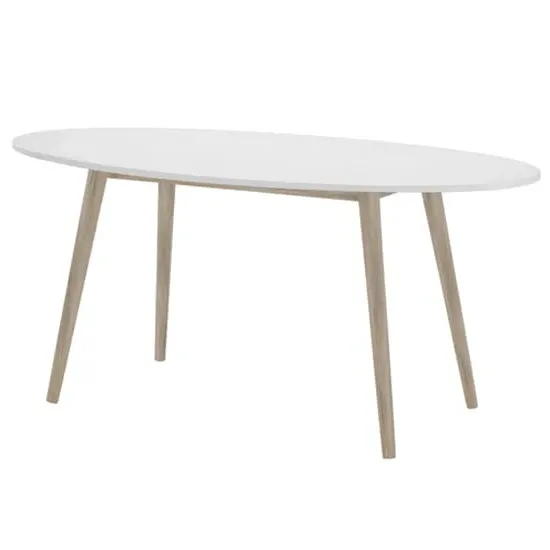 Appleton Dining Table - White, Oak Effect