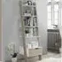 Appleton Ladder Bookcase - White, Oak Effect