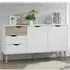 Appleton Large Sideboard - White, Oak Effect