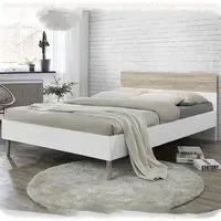 Appleton Single Bed - White, Oak Effect