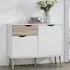 Appleton Small Sideboard - White, Oak Effect