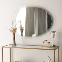 Aqua Gusto Asymmetric Wall Mirror - Transparent, Tempered Glass alternate view