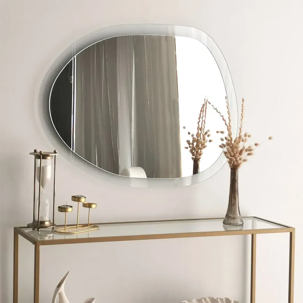Aqua Gusto Asymmetric Wall Mirror - Transparent, Tempered Glass product
