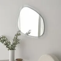 Aqua Soho Asymmetric Wall Mirror - Transparent, Tempered Glass alternate view