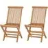 Arana Outdoor Folding Chairs Pair - Natural, Teak