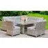 Arax Glass Top Garden Corner Dining Set - Grey