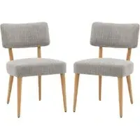 Arcadia Dining Chairs - Grey, Fabric