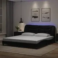 Arcadia Super King Size Bed Frame with LED - Black