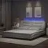 Arcadia Super King Size Bed Frame with LED - White