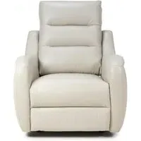 Arcata 1-Seater Electric Recliner Sofa - Chalk, Faux Leather