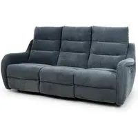 Arcata 3-Seater Electric Recliner Sofa - Dusk, Fabric