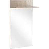 Arcata Hallway Wall Mirror with Shelf - Sonoma Oak